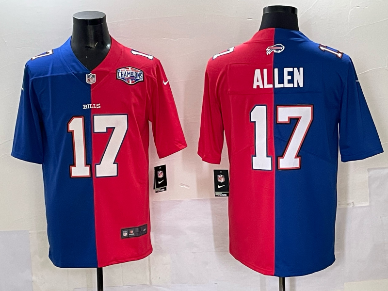Men Buffalo Bills #17 Allen red blue Nike 2025 Limited NFL Jersey style 001->buffalo bills->NFL Jersey